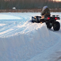 ATV Pushing Snow